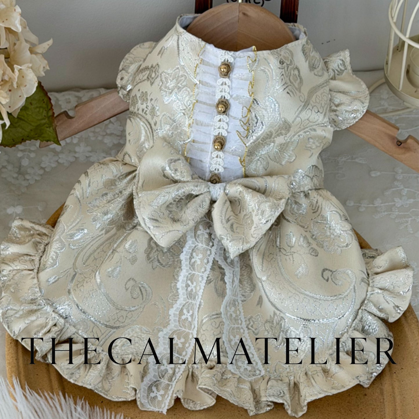Champagne Reverie Pet Cheongsam